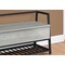 Monarch Specialties Bench, Entryway, Hallway, Storage, 42" Rectangular, Metal, Laminate, Grey, Black, Contemporary I 4500 - alternate 2